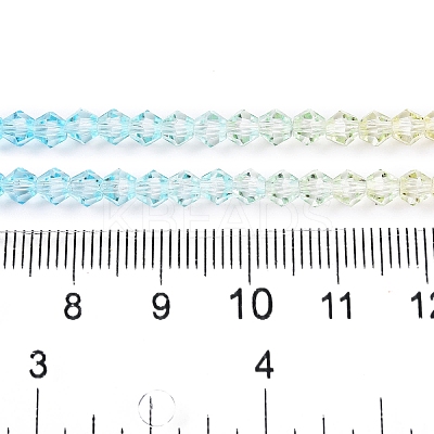 Gradient Color Baking Paint Glass Bead Strands X1-DGLA-A039-T2mm-A012-1