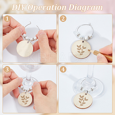 316 Surgical Stainless Steel Wine Glass Charms AJEW-AB00180-1