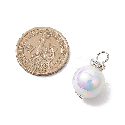 Imitation Pearl Acrylic Pendants PALLOY-JF04349-02-1