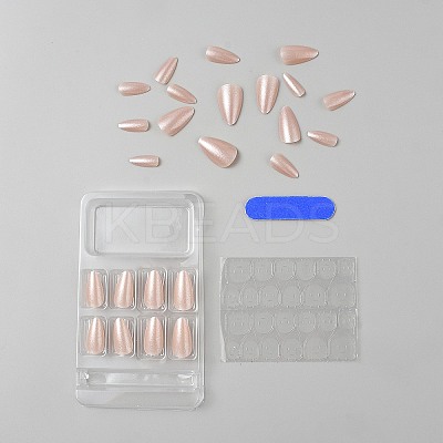 ABS Plastic Mermaid Metallic Effect Press On False Nails MRMJ-WH20004-29-1