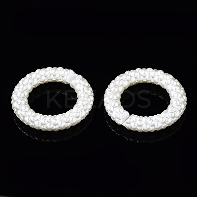 CCB Plastic Imitation Pearl Linking Rings CCB-Q091-013-1