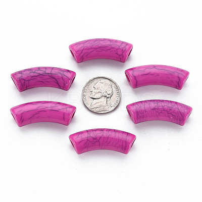 Opaque Crackle Acrylic Beads LS-MACR-S372-001N-002-1