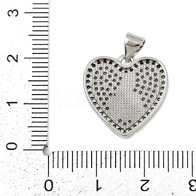 Brass Micro Pave Cubic Zirconia Pendants KK-P323-11B-P01-1