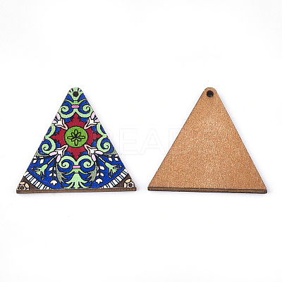 Printed Basswood Pendants LS-X-WOOD-S045-013A-1