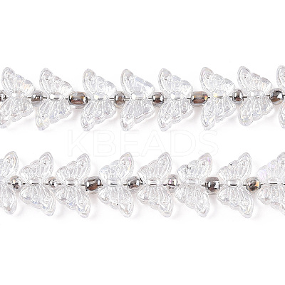 Electroplate Glass Beads Strands EGLA-N012-04H-1