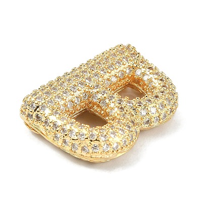 Rack Plating Brass Micro Pave Cubic Zirconia Pendants KK-Q790-01B-G-1