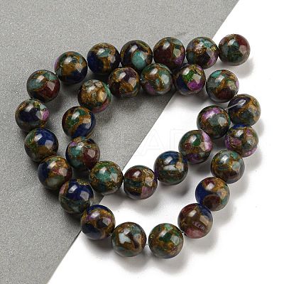 Synthetic Gold Clinquant Stone Beads Strands G-P549-A01-03-1