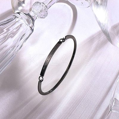 Fashion Engraved Brass Inspirational Bangle JB247D-1