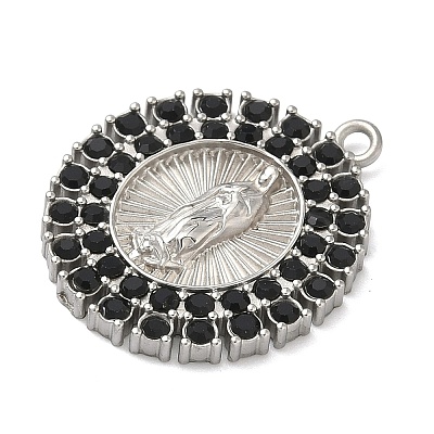 304 Stainless Steel & Rhinestone Pendants STAS-G371-09H-02P-1