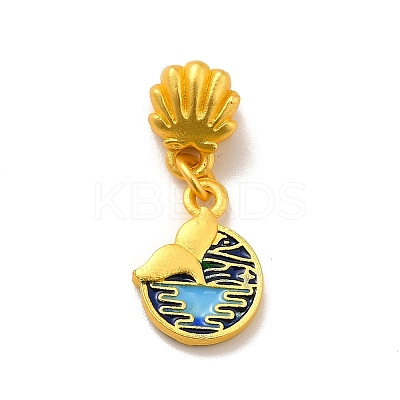 Rack Plating Alloy Enamel European Dangle Charm PALLOY-E006-02MG-02-1