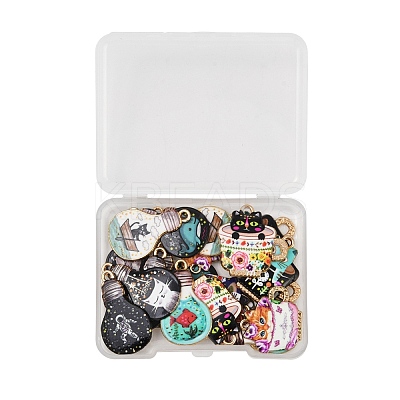 20Pcs 10 Style Alloy Enamel Pendants ENAM-SC0003-45-1