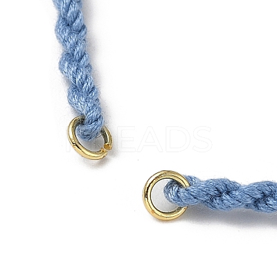 Braided Cotton Cord Bracelet Making MAK-L043-02G-04-1