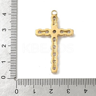 304 Stainless Steel Rhinestone Pendants Ion Plating(IP) STAS-V015-04A-G-1