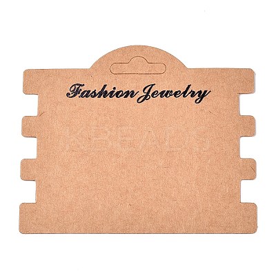 Kraft Paper Hair Tie Display Cards with Hanging Hole CDIS-T004-06-1