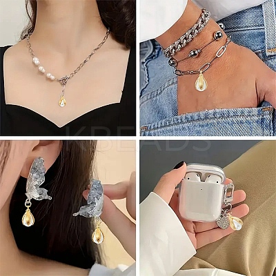 10Pcs ABS Plastic Imitation Pearl Pendants FIND-YW0008-30-1