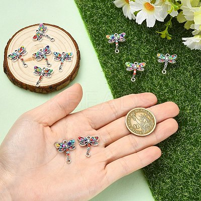 10Pcs Alloy Dragonfly Links Connectors FIND-YW0010-53-1