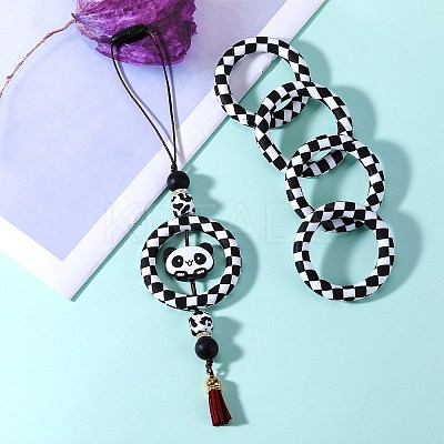 5Pcs Ring Food Grade Eco-Friendly Silicone Focal Beads JX893L-1