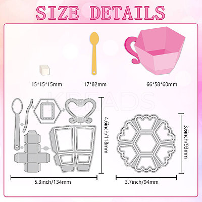 Carbon Steel Cutting Dies Stencils DIY-WH0309-1871-1