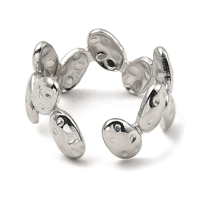 Non-Tarnish 304 Stainless Steel Open Cuff Rings RJEW-Z018-29P-1