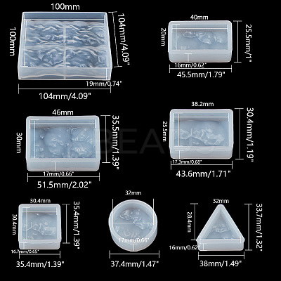 Ocean Water Lines Silicone Molds DIY-OC0001-86-1