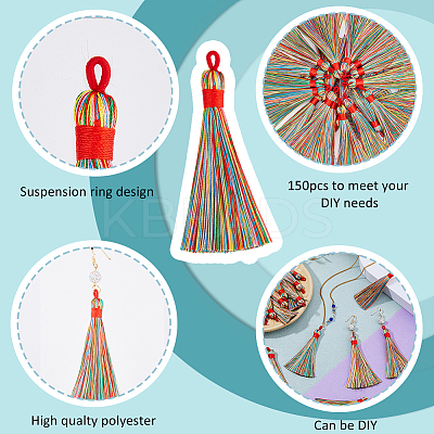 30Pcs Polyester Tassel Big Pendant Decorations FIND-FH0010-73-1