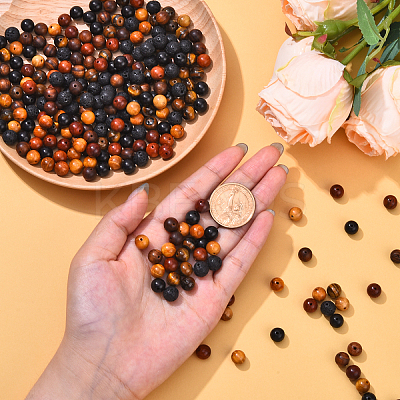 270Pcs 6 Styles Natural Waxed Wooden Beads WOOD-YW0001-51-1