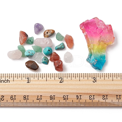 8 Styles Natural & Synthetic  Mixed Gemstone Chips Beads G-YW0001-17-1