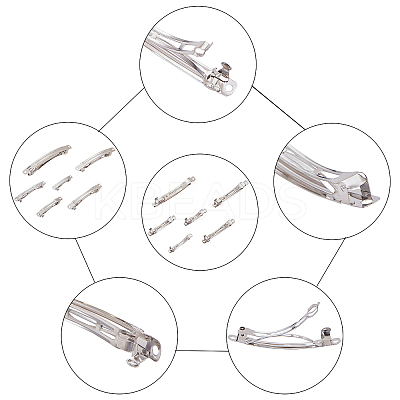 Iron Hair Barrette Findings IFIN-PH0024-37P-1