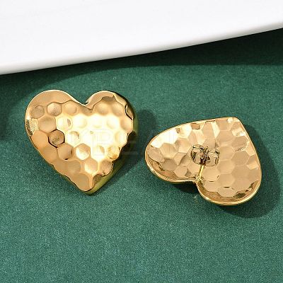 304 Stainless Steel Heart Stud Earrings EJEW-I320-24G-04-1