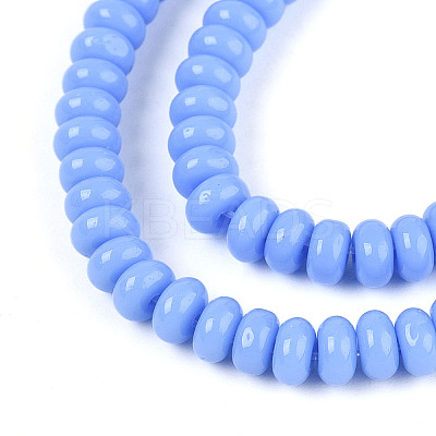 Opaque Solid Color Glass Beads Strands GLAA-ZX008-4mm-18W-1