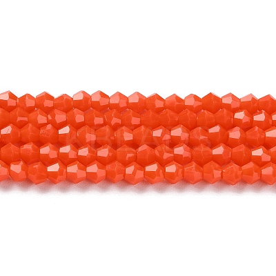 Opaque Solid Color Imitation Jade Glass Beads Strands GLAA-F029-P4mm-03-1