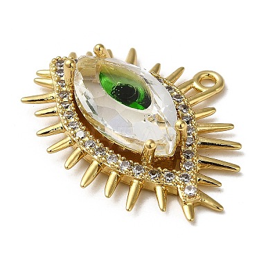 Brass Micro Pave Cubic Zirconia Pendants KK-F865-03G-1