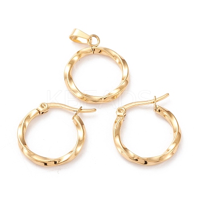 304 Stainless Steel Jewelry Sets SJEW-G077-27G-A-1