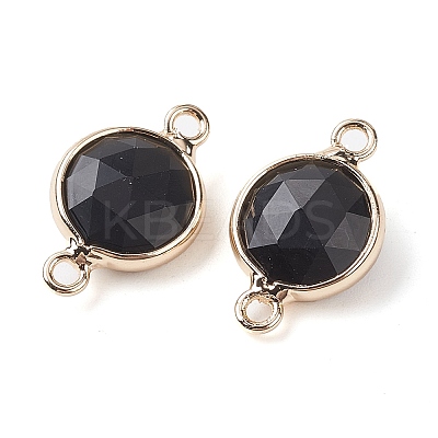Natural Obsidian Connector Charms G-C102-09H-G-1