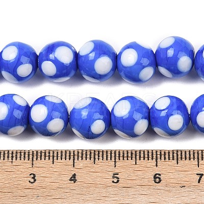 Handmade Lampwork Beads LAMP-D002-10mm-01H-1