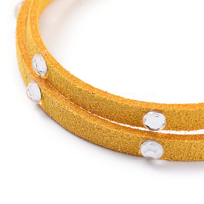 Faux Suede Cord Wrap Bracelets BJEW-JB04413-04-1