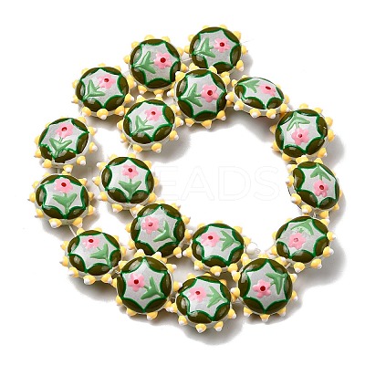 Baking Paint Glass Enamel Beads LAMP-K039-34D-1