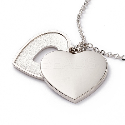 Sublimation Blank Aluminum Pendant Necklace LS-NJEW-E020-01P-02-1
