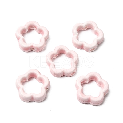 Flower Hollow Glazed Porcelain Bead Frame PORC-A034-09D-1
