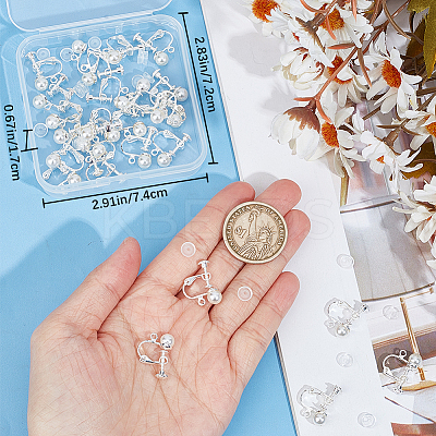 20Pcs Brass Clip-on Earring Findings KK-BBC0013-04-1