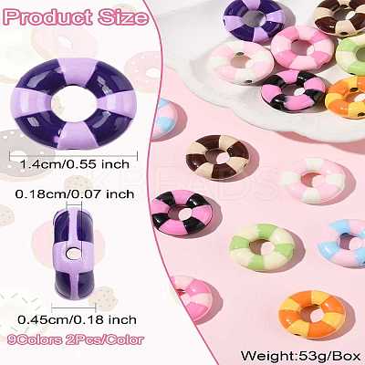 18Pcs 9 Colors Baking Paint Alloy Beads FIND-CJ0003-38-1