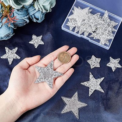 24Pcs 6 Style Star Glitter Hotfix Rhinestone DIY-FG0002-76-1