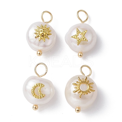 Natural Pearl Pendants PALLOY-JF02200-1