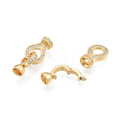 Brass Fold Over Clasps KK-A165-04G-1