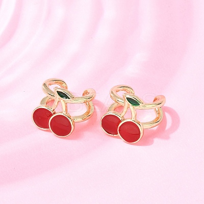 Brass Cuff Earrings EJEW-C186-02A-G-1