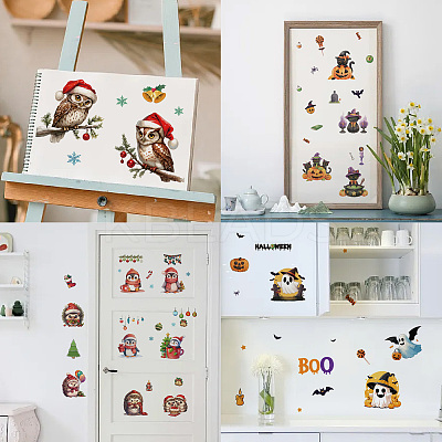 8 Sheets 8 Styles PVC Waterproof Wall Stickers DIY-WH0345-247-1