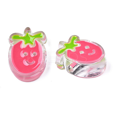 Transparent Acrylic Enamel Beads TACR-N012-004C-1