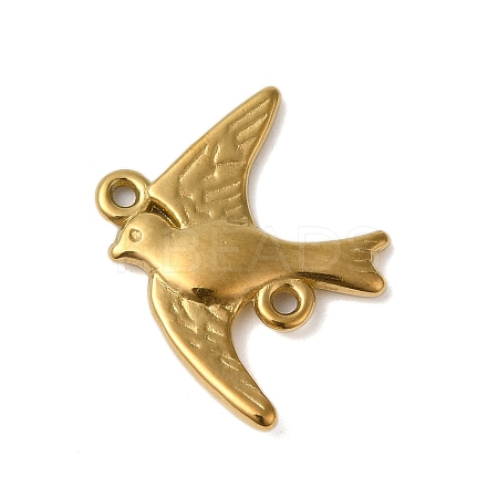 Ion Plating(IP) 304 Stainless Steel Bird Links Connector Charms STAS-N103-28G-1
