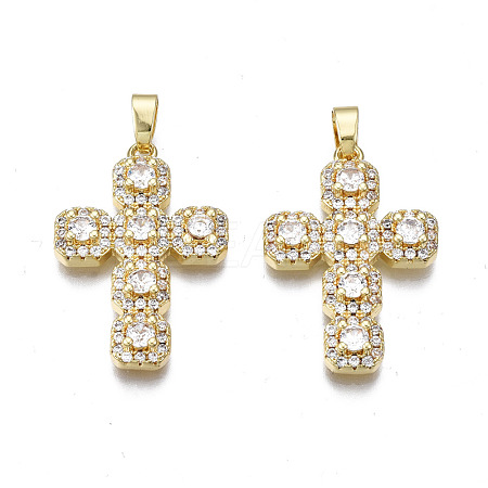 Brass Micro Pave Cubic Zirconia Pendants ZIRC-N039-157A-NF-1