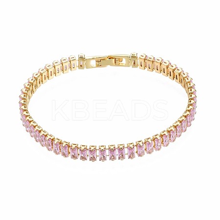Cubic Zirconia Classic Tennis Bracelet ZIRC-S067-073G-NF-1